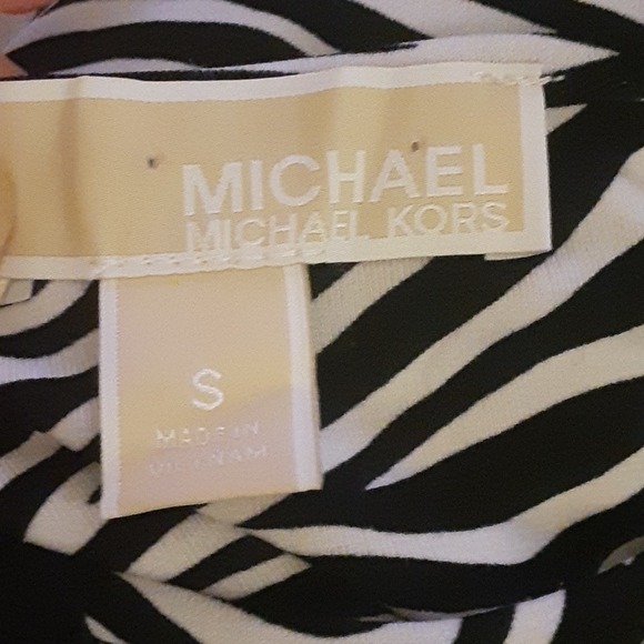 MICHAEL Michael Kors black white zebra print sleeveless dress fit & flare S EUC… - Picture 6 of 7